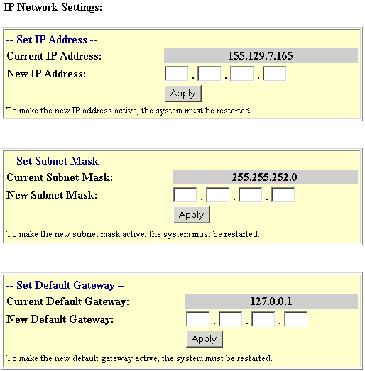 Candeo SP Change IP Address