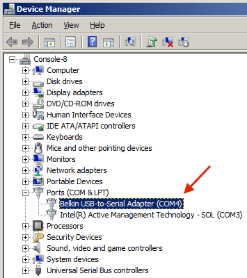 belkin usb to serial adapter driver windows 7