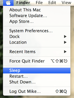 OSX X sleep