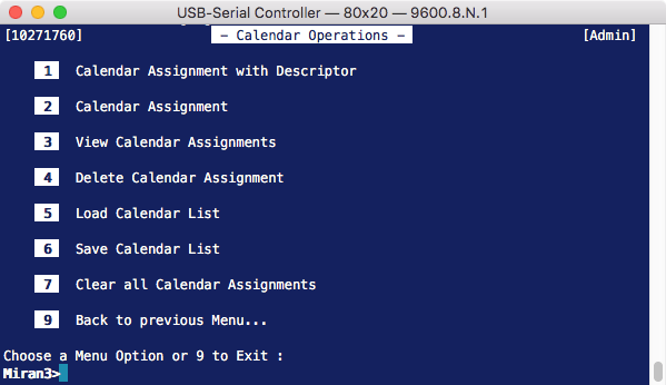 Miran: Calendar Operations